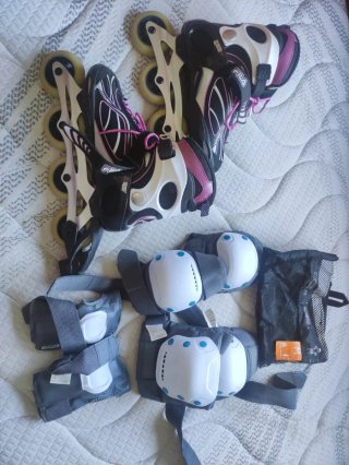 Patines en línea Fila mujer + protecciones