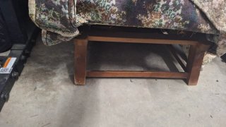 Sillón mecedora floral tela y madera