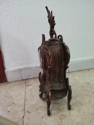 Conjunto Espejo, Repisa y Reloj Bronce