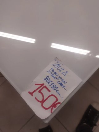 Mesa diseño cristal blanco