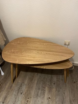 Mesas auxiliares de madera (2 unidades)