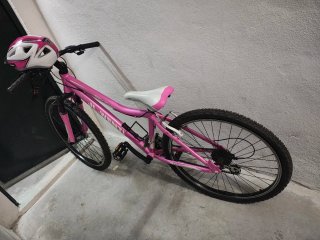 Bicicleta infantil rosa JL-WENTI