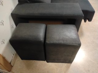 Sofá esquinero modular negro