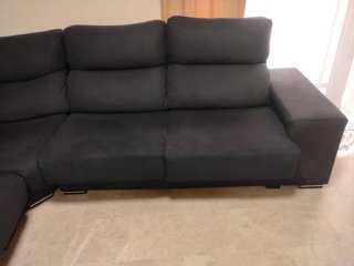 Sofá esquinero modular negro