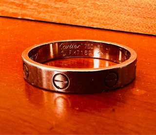 Anillo Cartier Love Oro Blanco 18k Talla 61