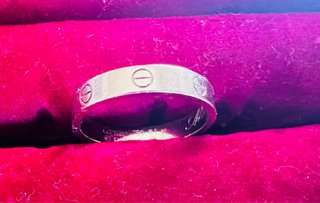 Anillo Cartier Love Oro Blanco 18k Talla 61