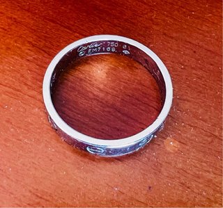 Anillo Cartier Love Oro Blanco 18k Talla 61