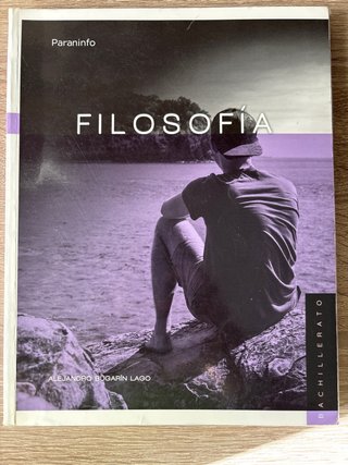 Libro Filosofia Bachillerato (Paraninfo)