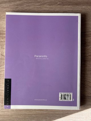 Libro Filosofia Bachillerato (Paraninfo)