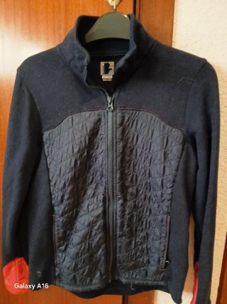 Chaqueta equitación negra y roja talla 10 años