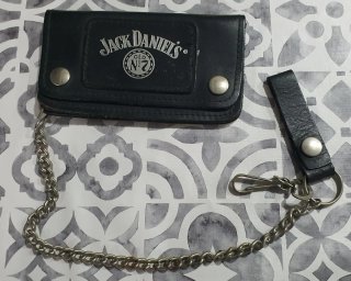 Billetera Piel Jack Daniel's con Cadena