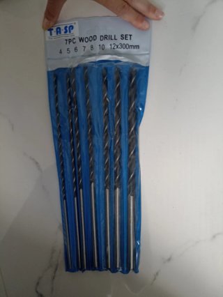 Juego 7 Brocas Madera T·A·SP Extralargas
