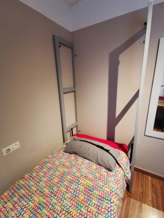 Cama 1 plaza abatible gris