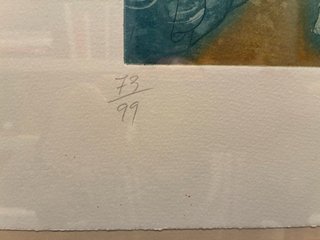Litografía firmada y numerada de  Francesc Artigau
