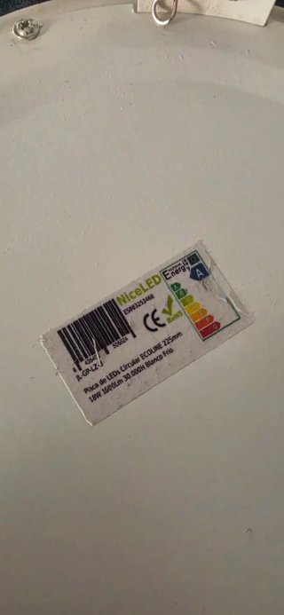 3 Focos LED Techo Extraplanos. 22,5cm diam. total