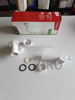 Sifón per lavandino a 2 vasche 30723640, bianco