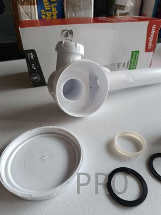 Sifón per lavandino a 2 vasche 30723640, bianco