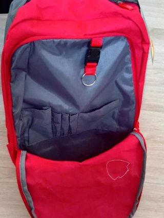 Mochila Lois Roja y Gris Gran Capacidad