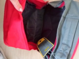 Mochila Lois Roja y Gris Gran Capacidad