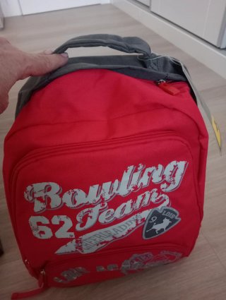 Mochila Lois Roja y Gris Gran Capacidad