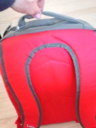 Mochila Lois Roja y Gris Gran Capacidad