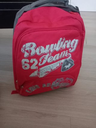 Mochila Lois Roja y Gris Gran Capacidad