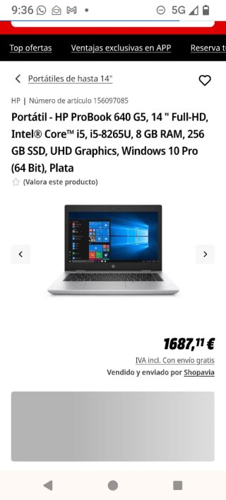 HP ProBook 640 G5 14 Intel i5 Argento