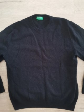Jersey Benetton Angora Negro Talla M
