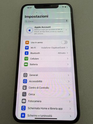 iPhone XS Max 256GB Oro Face ID OK iCloud Libero