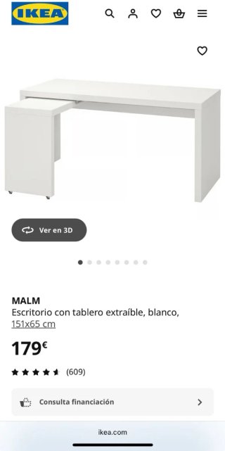 Mesa Malm Ikea Blanca