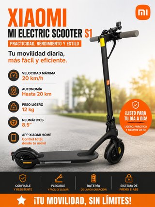 Patinete Eléctrico Xiaomi Mi Scooter S1