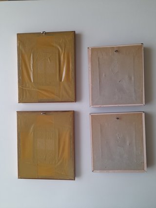 Lote  4 cuadros pequeños decorativos. Buen estado