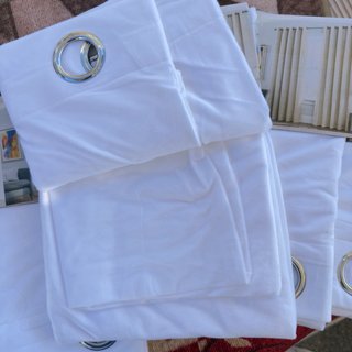 Set di 4 tende bianche in velluto.140x280.