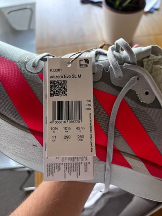 Adidas Adizero Evo SL Zapatillas Running Gris/Rojo