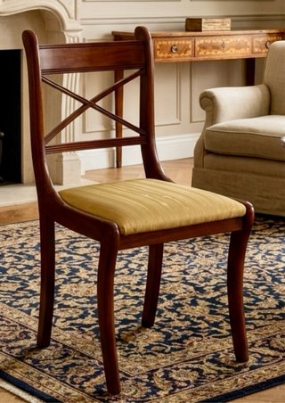Silla de salón madera y tela