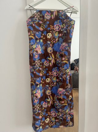 Vestido Zara Estampado Flores Talla XS