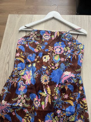 Vestido Zara Estampado Flores Talla XS