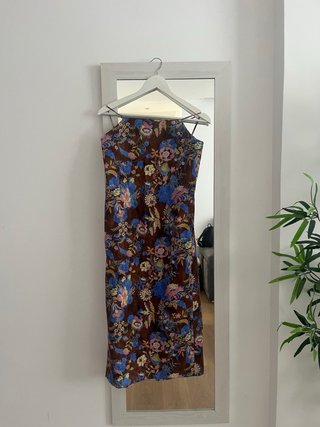 Vestido Zara Estampado Flores Talla XS