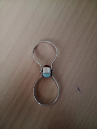Anillo Reversible Plata Ley Ámbar y Larimar