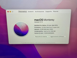MacBook Pro 15" Retina Intel Core i7 (2015)