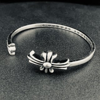 Pulsera Plata Cruz Estilo Chrome Hearts