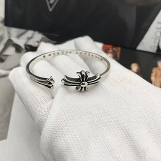 Pulsera Plata Cruz Estilo Chrome Hearts