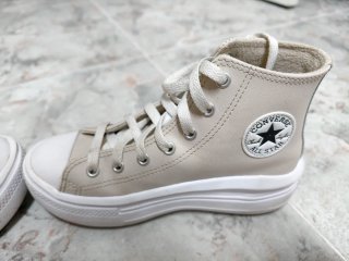 Playeros Converse niña beige/blanco