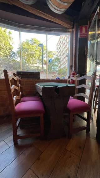 Mesa Viga Tren Madera Maciza Cristal