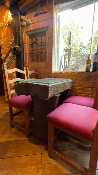 Mesa Viga Tren Madera Maciza Cristal