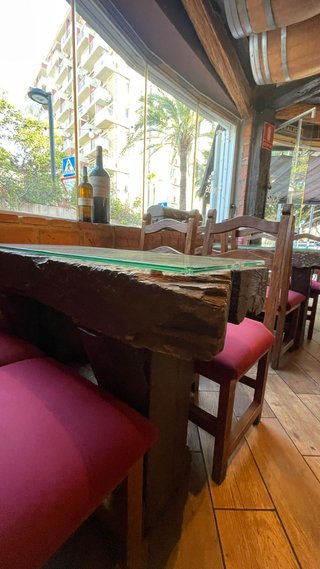 Mesa Viga Tren Madera Maciza Cristal