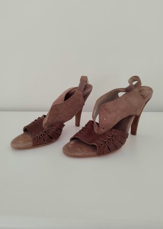 Sandalias Anthropologie ante beige, talla 36