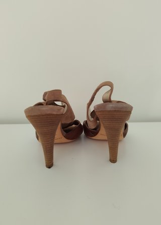 Sandalias Anthropologie ante beige, talla 36