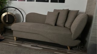 Sofá Diván Marrón con Arcón Interior