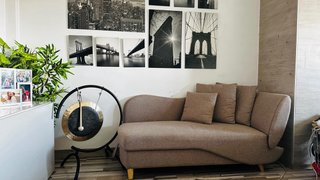 Sofá Diván Marrón con Arcón Interior
